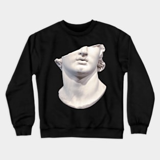 Broken Greek Bust- Fragmentary colossal head of a youth Crewneck Sweatshirt